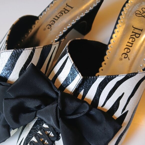 J.Renee Shoes - GUC J. Renee Sarika Zebra Print Heel Women's Size 11W 11W